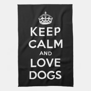 Houd de Kalme en Honden van de Liefde Theedoek