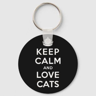 Houd de Kalme en Katten van de Liefde Sleutelhanger