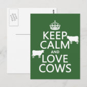 Houd de Kalme en Koeien van de Liefde (alle Briefkaart (Voorkant / Achterkant)