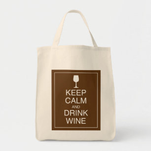 Houd de Kalme en Wijn van de Drink - het Canvas Tote Bag