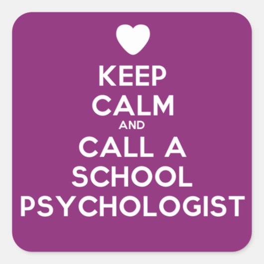 Houd de kalme Stickers voor de schoolpsycholoog (Voorkant)