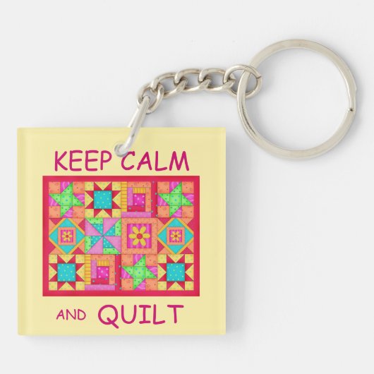 Houd de Kant van het Meerlokflard van het Blok Cal Sleutelhanger (Achterkant)