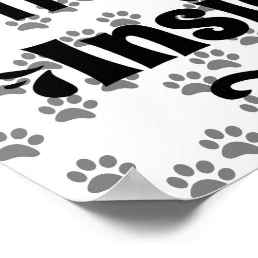 Houd de kat in de kattendop poster (Hoek)