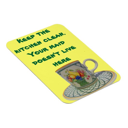 Houd de keuken schoon magneet (Rechterzijde)