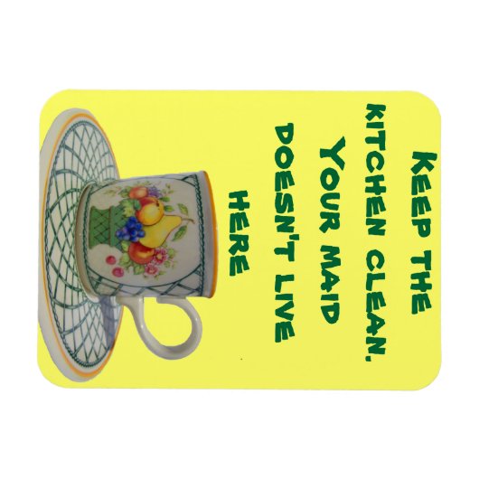 Houd de keuken schoon magneet (Horizontaal)