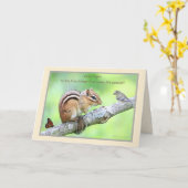 Houd de kleine dingen vast: Chipmunk Card Kaart (Gele Bloem)
