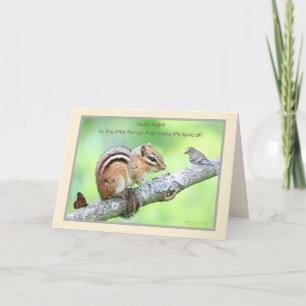 Houd de kleine dingen vast: Chipmunk Card Kaart