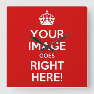 Houd de klok* van de Kalm met vierkante afbeelding Klok