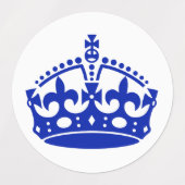 Houd de kroon blauw labels (Design 1)