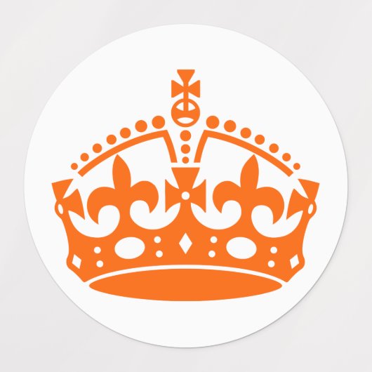 Houd de kroon rustig Sinaasappel Labels (Design 2)