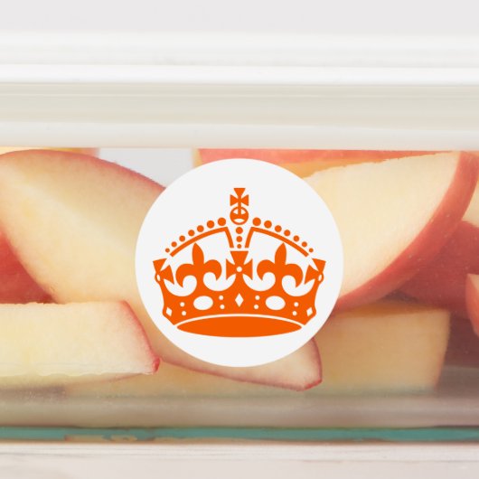 Houd de kroon rustig Sinaasappel Labels (Aangebracht)