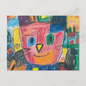 Houd de kunst van kinderen in de gaten feestdagenkaart (Voorkant)