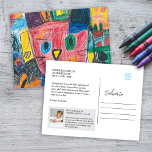 Houd de kunst van kinderen in de gaten feestdagenkaart<br><div class="desc">Stuur een glimlach met een briefkaart dat meer is dan alleen een bericht - het is een mini-kunstgalerie! Dit unieke ontwerp transformeert de charme van kindertekeningen in een levendige, grillige collage, klaar om de creativiteit van je kleintje te laten zien. Perfect om te delen, cadeau te geven of in te...</div>
