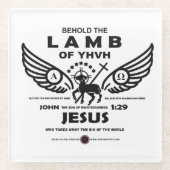 Houd de lamp van YHVH tegen Glazen Onderzetter (Voorkant)