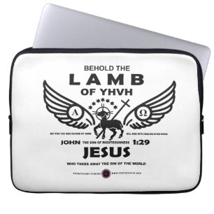 Houd de lamp van YHVH tegen Laptop Sleeve