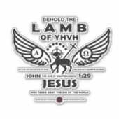 Houd de lamp van YHVH tegen Sticker (Voorkant)