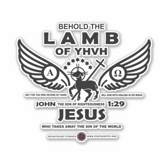 Houd de lamp van YHVH tegen Sticker (Voorkant)