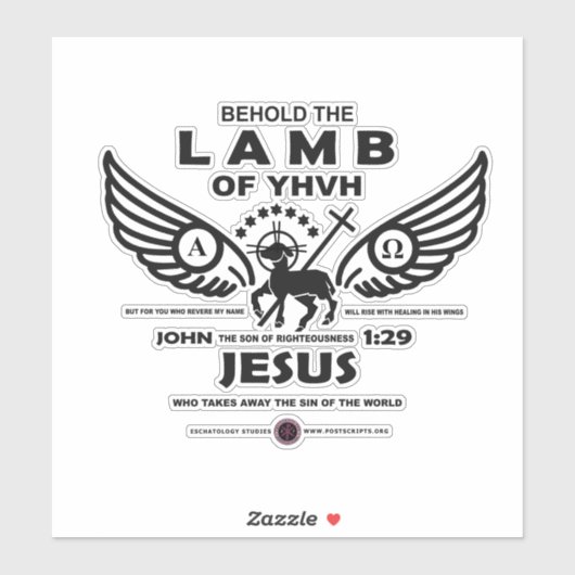 Houd de lamp van YHVH tegen Sticker (Vel)