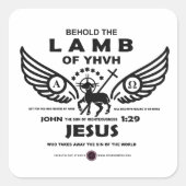 Houd de lamp van YHVH tegen Vierkante Sticker (Voorkant)