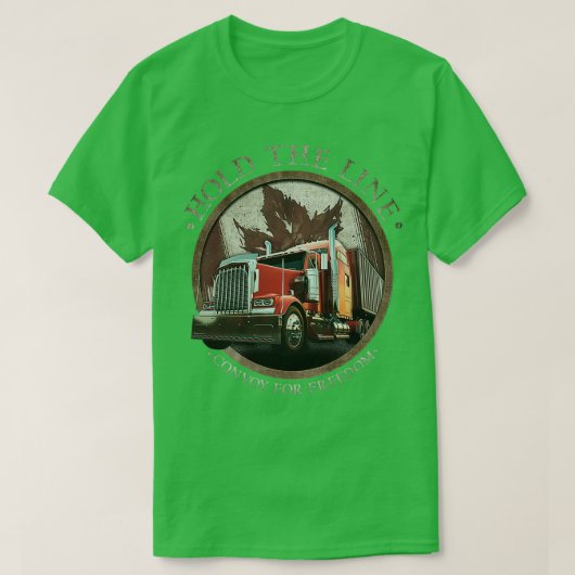 Houd de lijn Canadese Trucker Protest Trucker vrij T-shirt (Design voorkant)