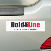 Houd de lijn - Macht aan de Mensen Bumpersticker (Op auto)