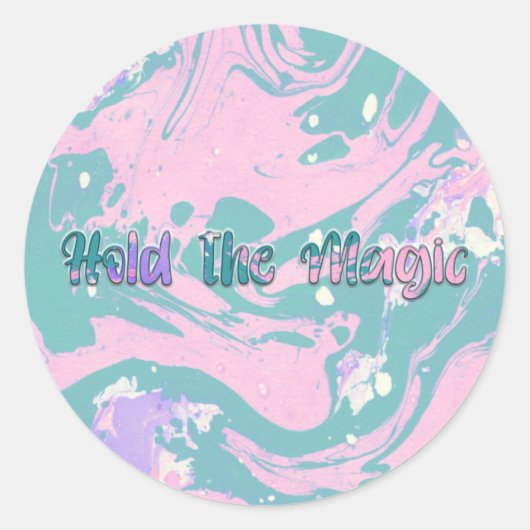 Houd de Magie vast Ronde Sticker (Voorkant)