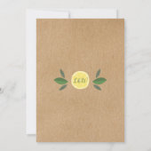 Houd-de-meloenen Rustieke Kraft Koppel Bruiloft Kaart (Achterkant)