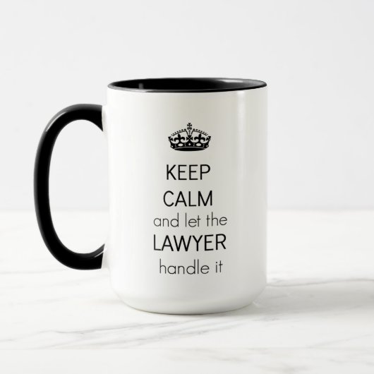 Houd de Mok van de advocaat kalm - Grappig Lawyer (Links)
