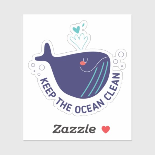 Houd de Ocean Clean Custom Shape Sticker (Vel)