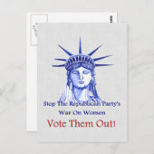 Houd de Oorlog op Vrouwen tegen Briefkaart (Voorkant / Achterkant)