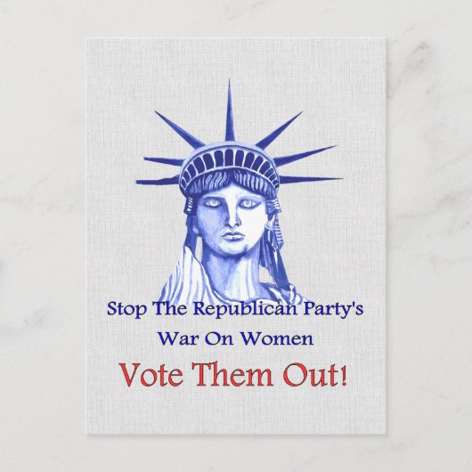 Houd de Oorlog op Vrouwen tegen Briefkaart (Voorkant)