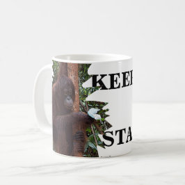 Houd de orang-oetan wilde dieren kalm koffiemok