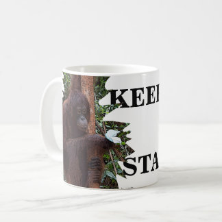 Houd de orang-oetan wilde dieren kalm koffiemok