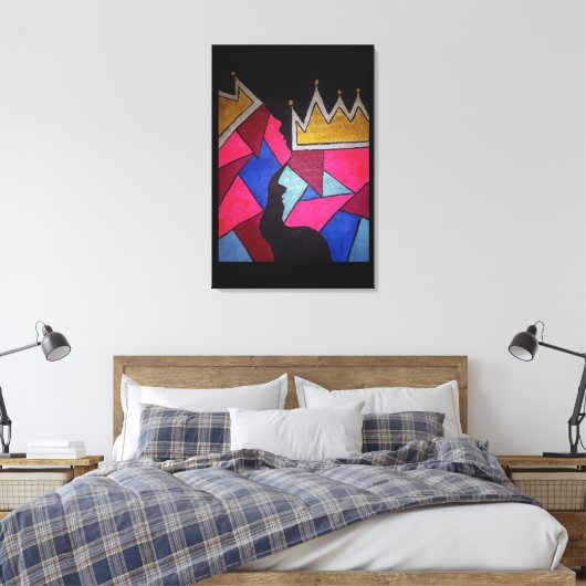 Houd de Queen Safe Canvas Print (Insitu (Slaapkamer))