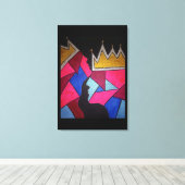 Houd de Queen Safe Canvas Print (Insitu (Houten vloer))