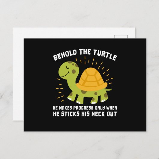 Houd de schildpadden tegen briefkaart (Voorkant / Achterkant)