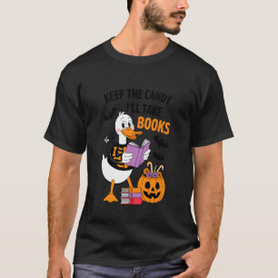 Houd De Snoepjes Ik Neem Boeken Eend Skelet T-shirt