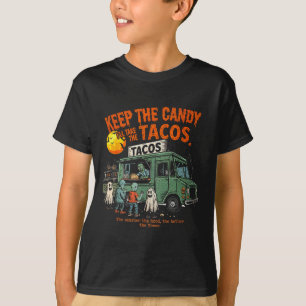 Houd De Snoepjes Ik Neem De Tacos - Halloween Taco T-shirt