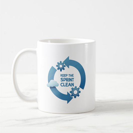 Houd de sprint schoon koffiemok (Links)