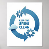Houd de sprint schoon poster (Voorkant)