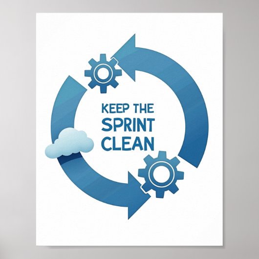 Houd de sprint schoon poster (Voorkant)