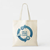 Houd de sprint schoon tote bag (Achterkant)