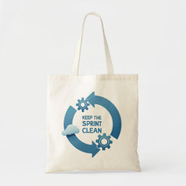 Houd de sprint schoon tote bag