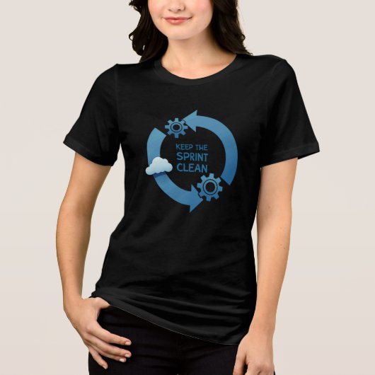 Houd de sprint schoon Tri-Blend shirt (Voorkant)