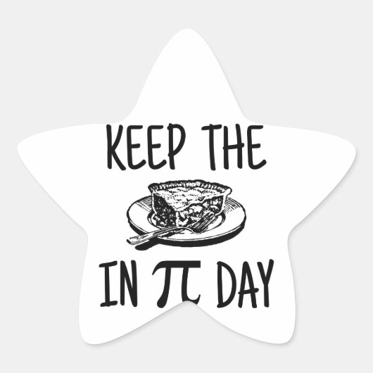 Houd de taart in pi dag ster sticker (Voorkant)