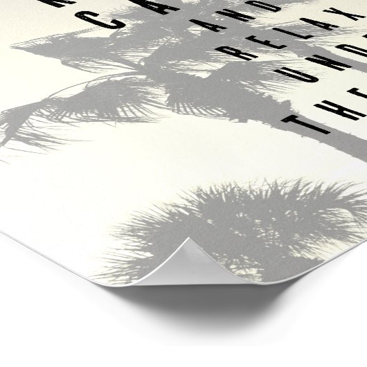 Houd de Tropische Poster van het Citaat van de Pal (Hoek)