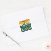 Houd De Visie Vast Vierkante Sticker (Envelop)