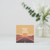 Houd De Visie Vast Vierkante Visitekaartje (Staand voorkant)