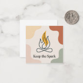 Houd De Vlam Levend Notitiekaartje (Voorkant / Achterkant in situ)