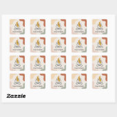 Houd De Vlam Levend Vierkante Sticker (Vel)